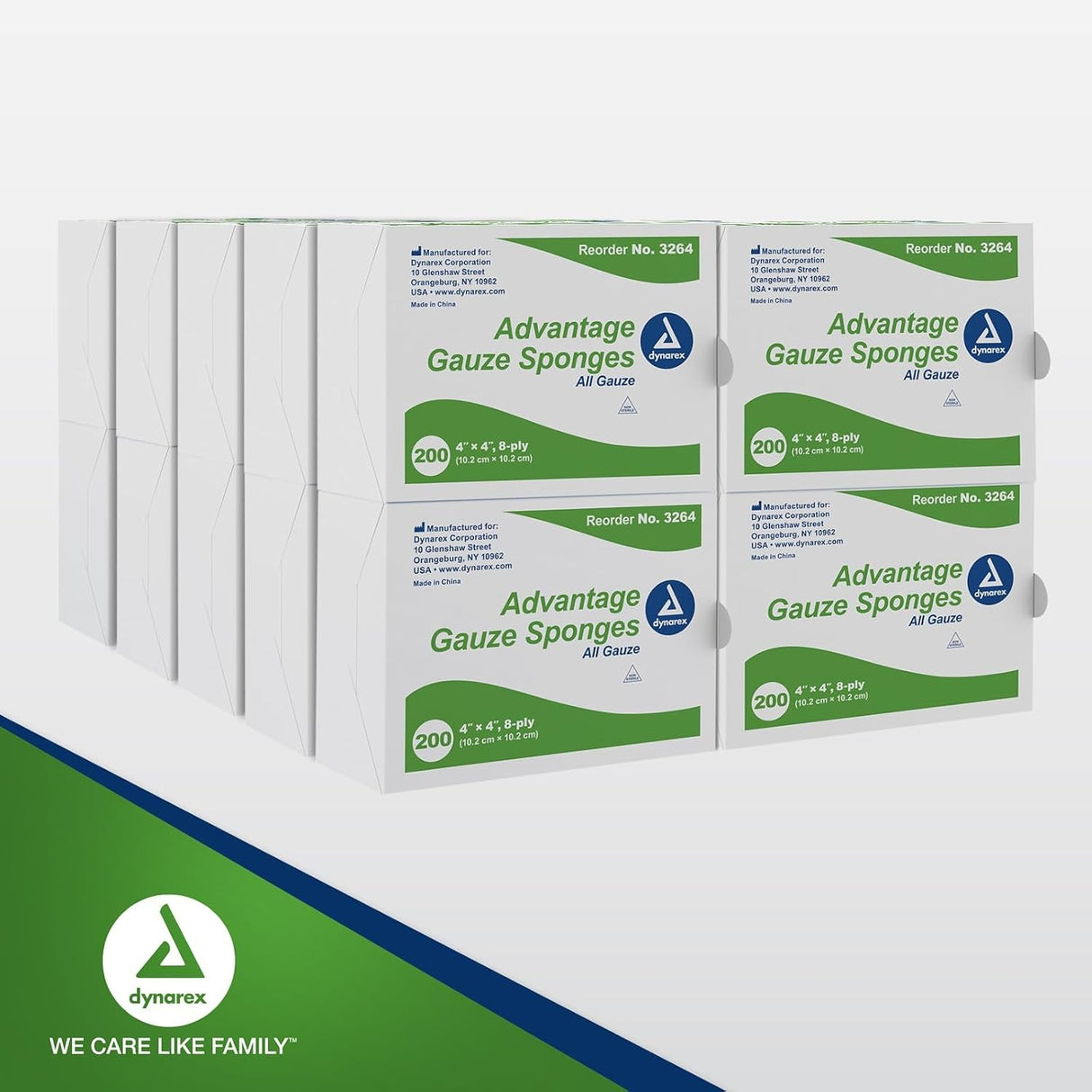 Dynarex Advantage Gauze Sponge, 4 x 4 Inch, 8-Ply