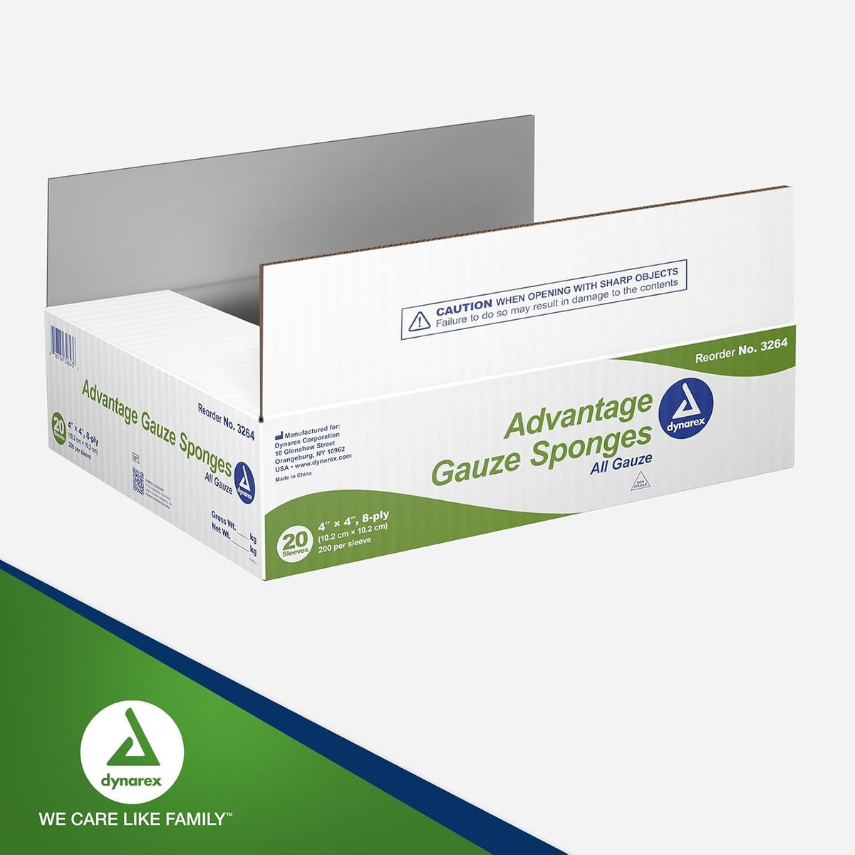 Dynarex Advantage Gauze Sponge, 4 x 4 Inch, 8-Ply