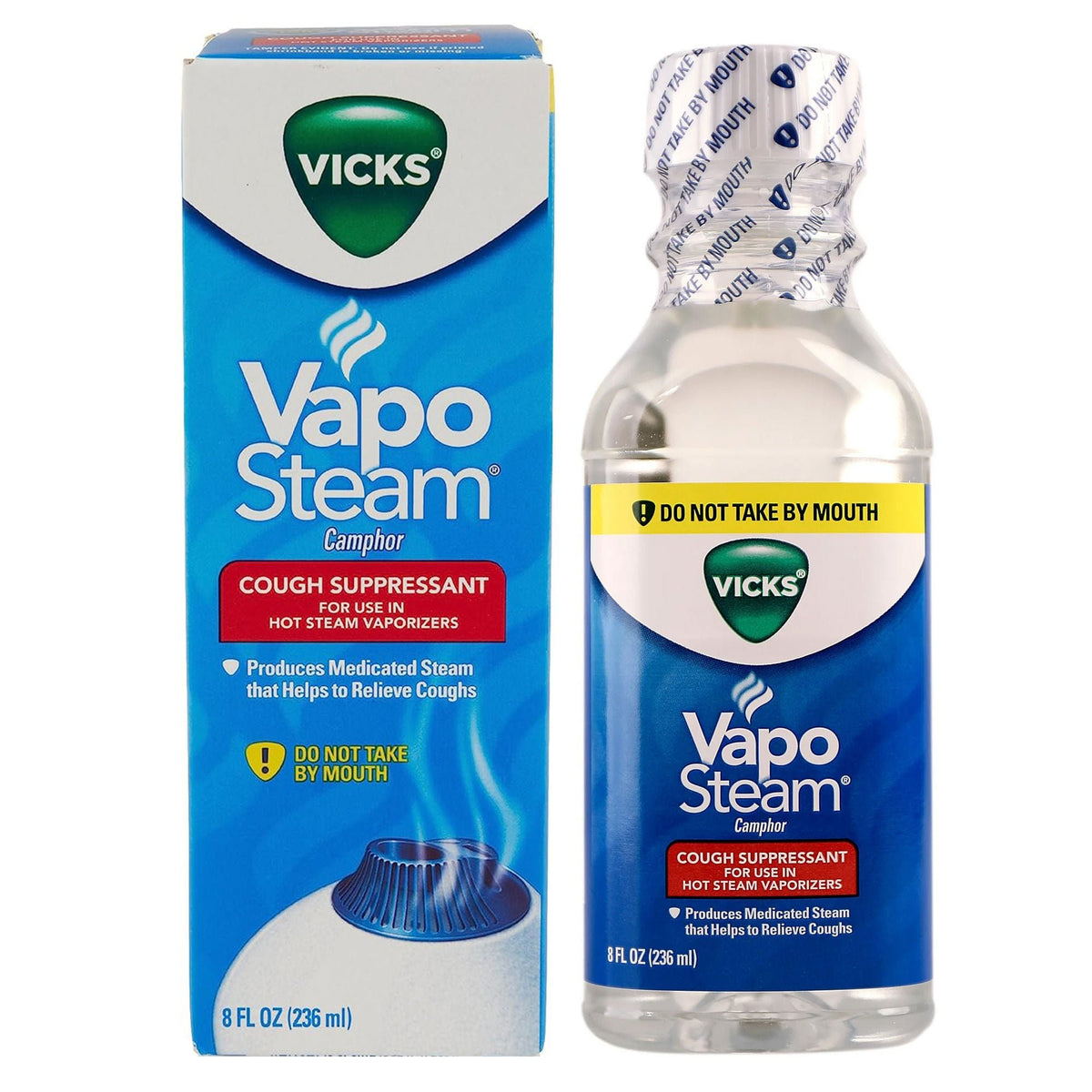 Vicks VapoSteam Cough Suppressant Inhalation Solution, Camphor, 8 oz - 32878580008 - LL Medico