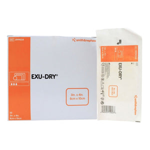 Smith & Nephew EXU-DRY Anti-Shear Super Absorbent Dressing, Rectangle — 3" x 4"