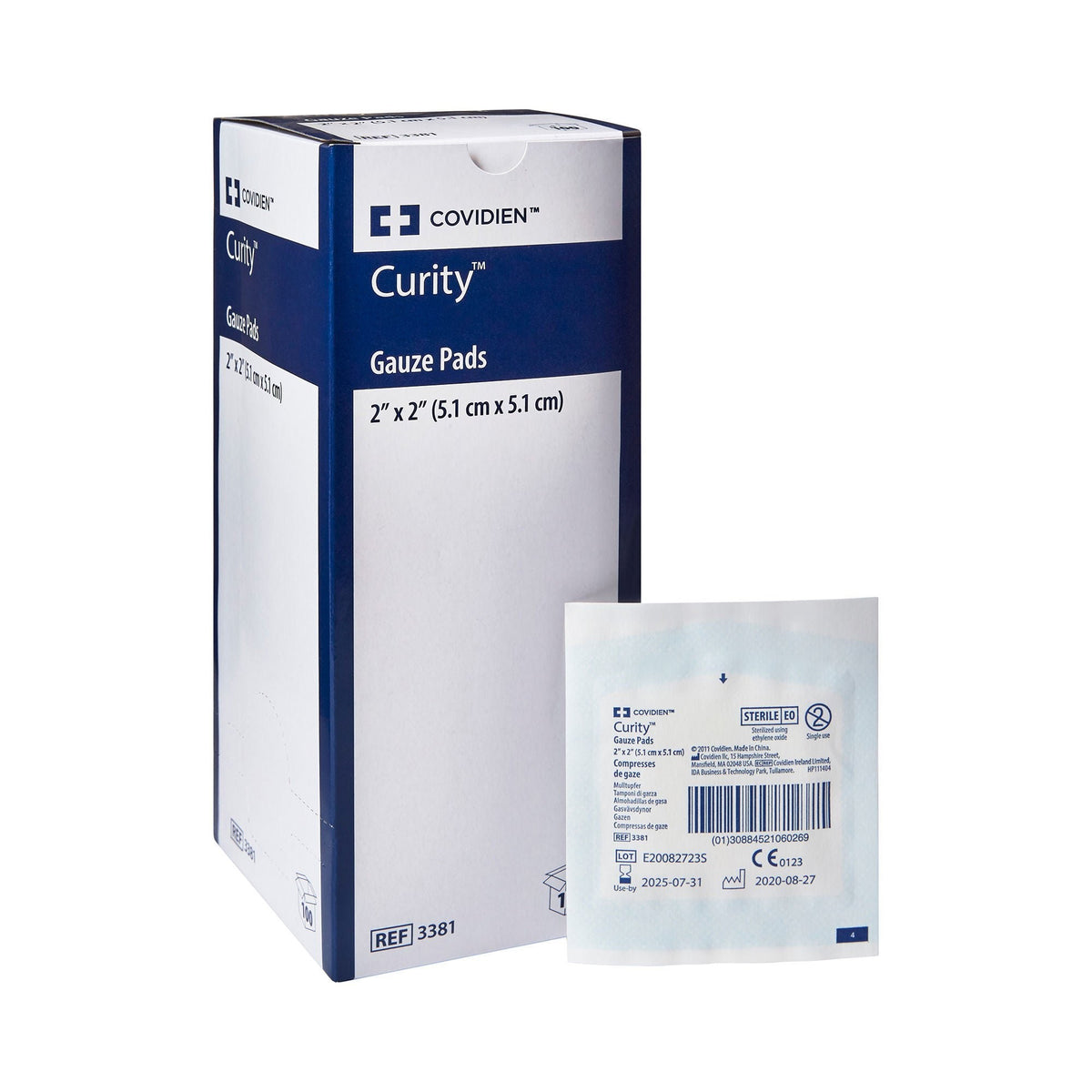 Cardinal Health Curity Sterile Gauze Sponge, 2 x 2 Inch, 12-Ply