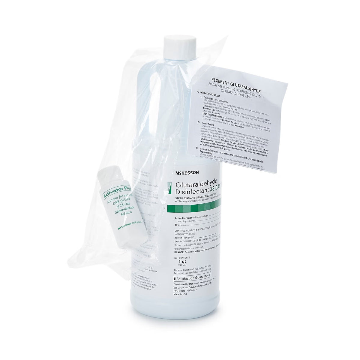 REGIMEN Glutaraldehyde High-Level Disinfectant, Liquid, Activation Required, Reusable, 32 oz Bottle - 341 - LL Medico