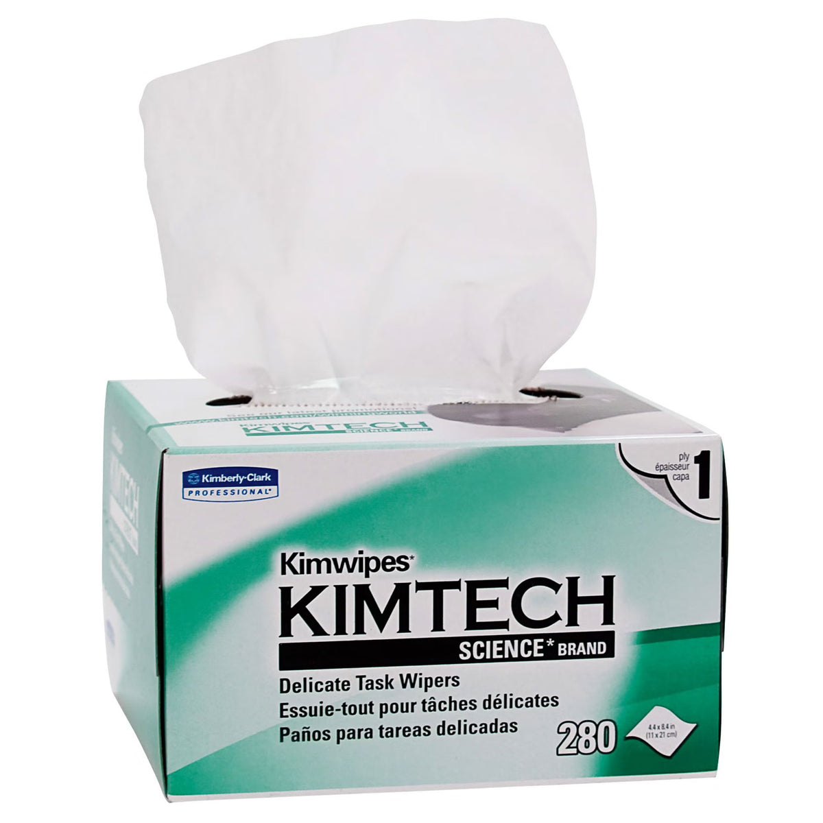 Kimtech Science Kimwipes, Delicate Task Wipe, White, 1-Ply Tissue, Light Duty, NonSterile, 4.4" x 8.4" - 34120 - LL Medico
