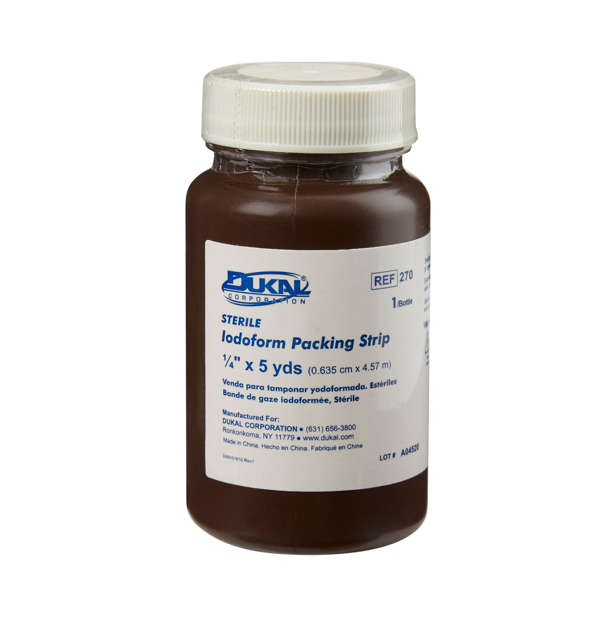 Dukal Iodoform Packing Strip Sterile, ¼ Inch x 5 Yards - 270 - LL Medico