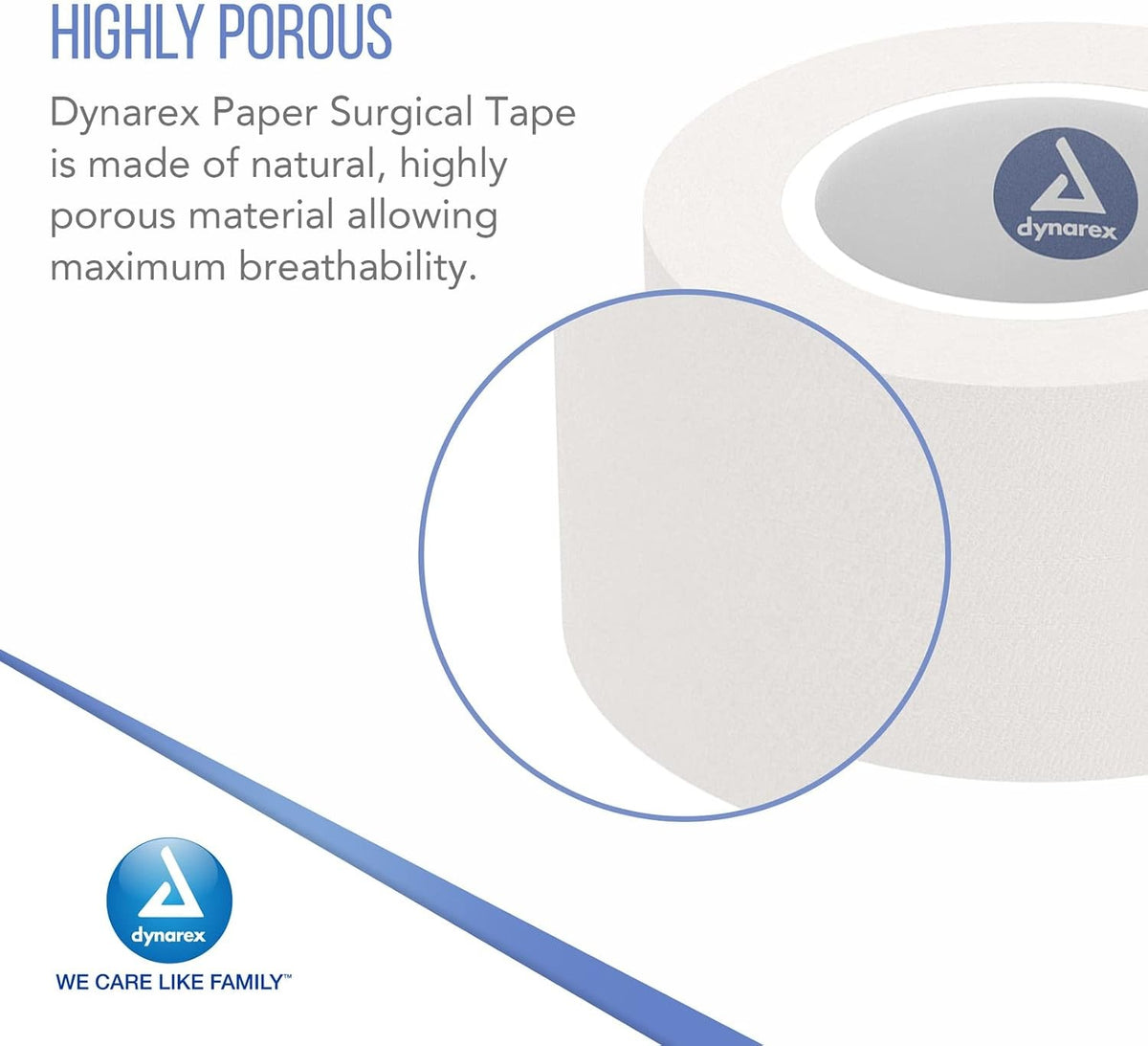 Dynarex Paper Medical Tape, 1 Inch x 10 Yard, White