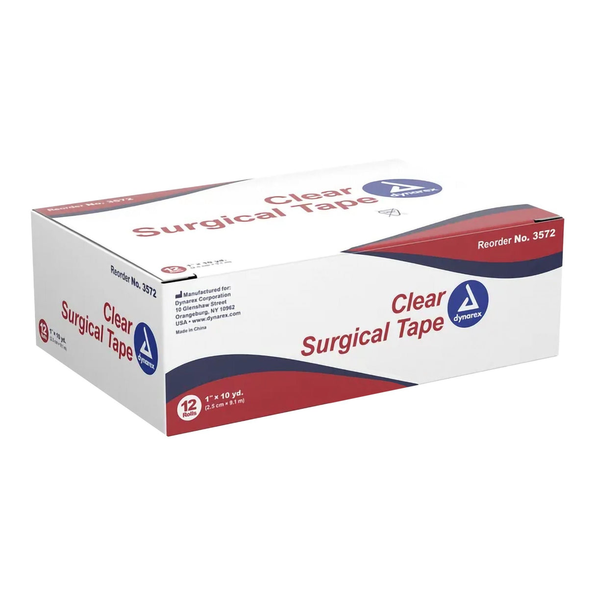 Dynarex Adhesive Medical Tape, 1 Inch x 10 Yard, Transparent