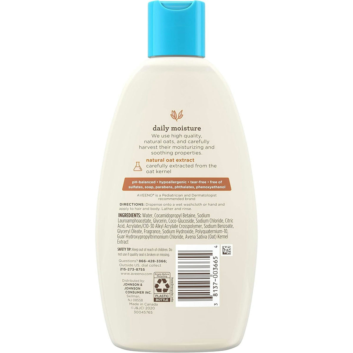 Aveeno Baby Wash & Shampoo, Lightly Scented, 8 fl oz
