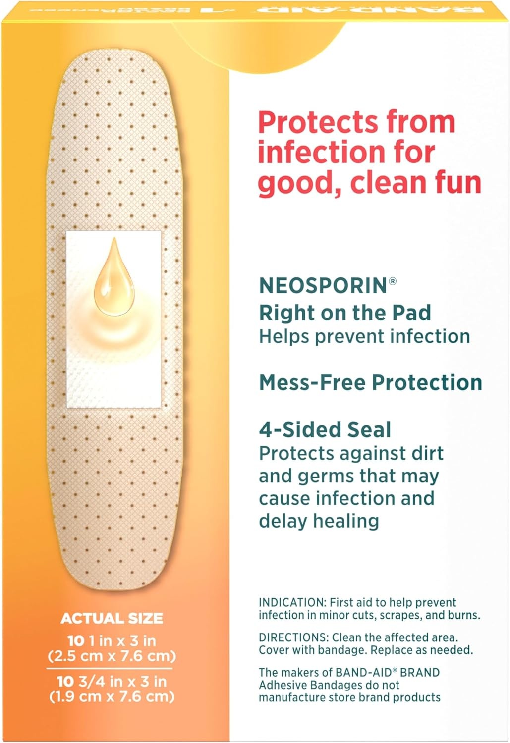 Band-Aid Infection Defense with Neosporin Bandages Assorted Sizes