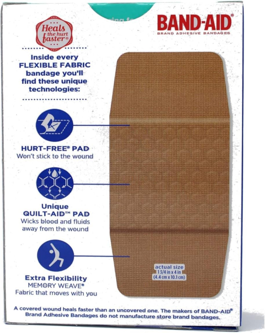 Band-Aid Flexible Fabric Adhesive Strip, Extra Large