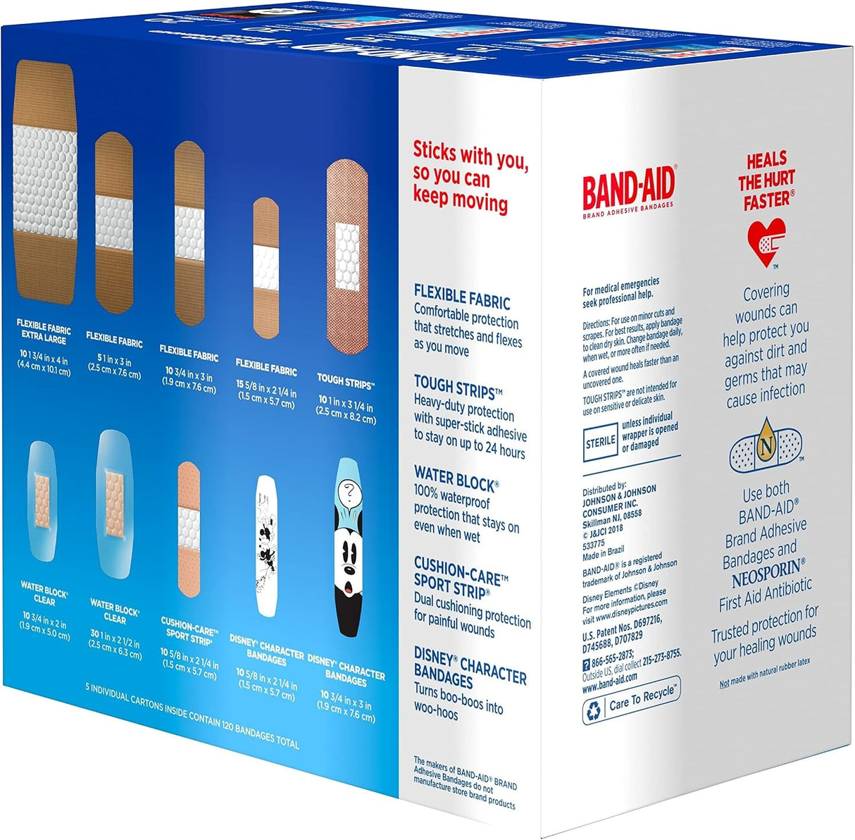 Band-Aid Adhesive Bandages Variety Pack, Assorted Sizes