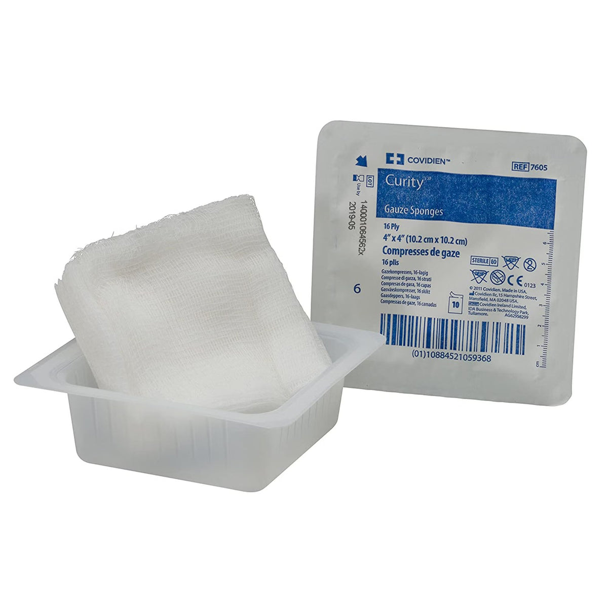 Curity Gauze Sponge, Sterile, 4 x 4", 16-Ply, USP Type VII Gauze, White - LL Medico