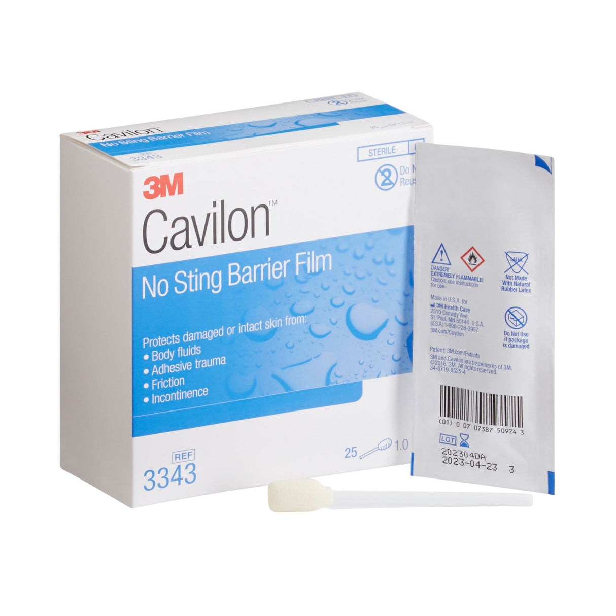3M Cavilon No Sting Barrier Film offers single-use skin protection from damage, trauma, friction, and incontinence.