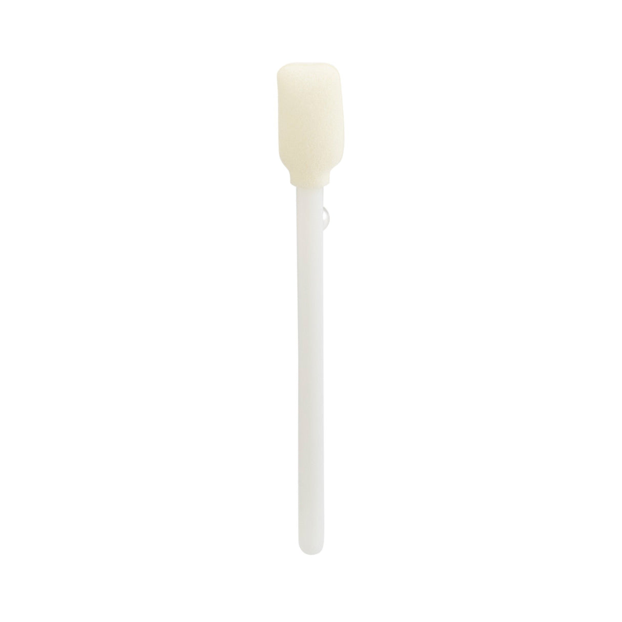 A white oral swab with a sponge tip and plastic handle, ideal for gentle cleansing or applying 3M Cavilon No Sting Barrier Film by 3M for skin protection.