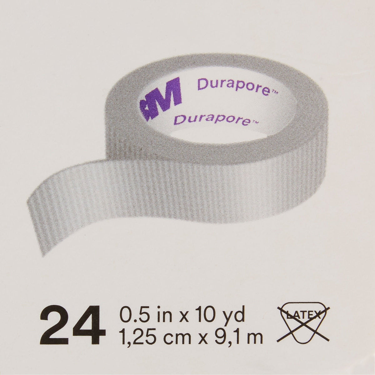 3M Durapore Silk-Like Cloth Medical Tape, Non-Sterile, White, 1/2" x 10 Yard - 1538-0-Box - LL Medico