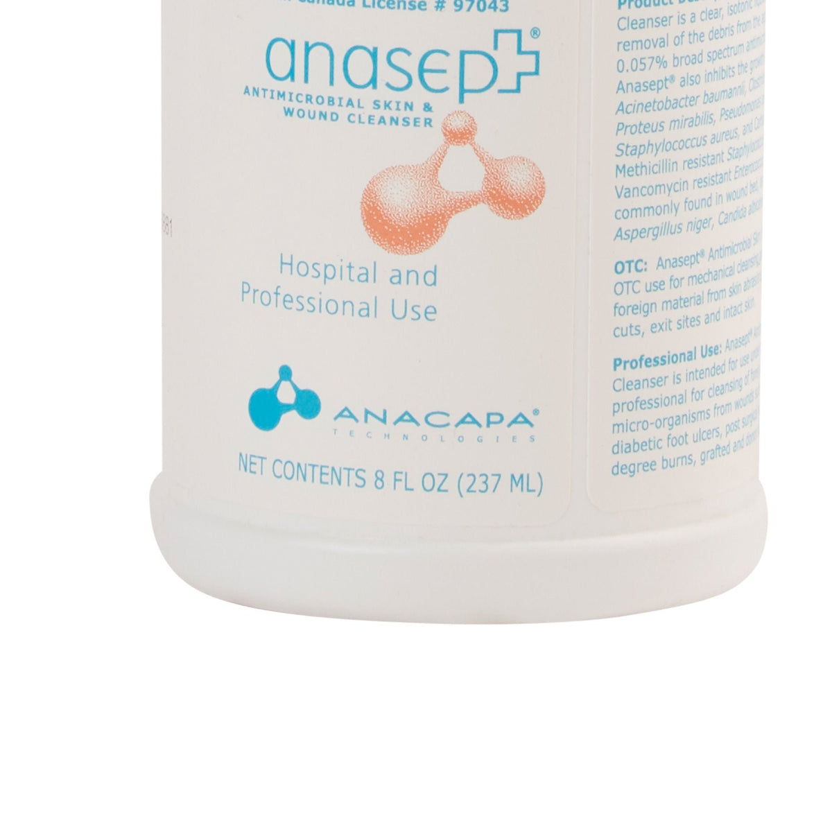 Anasept Antimicrobial Wound Cleanser, 8 oz Pump Bottle, Nonsterile - 4008TC - LL Medico