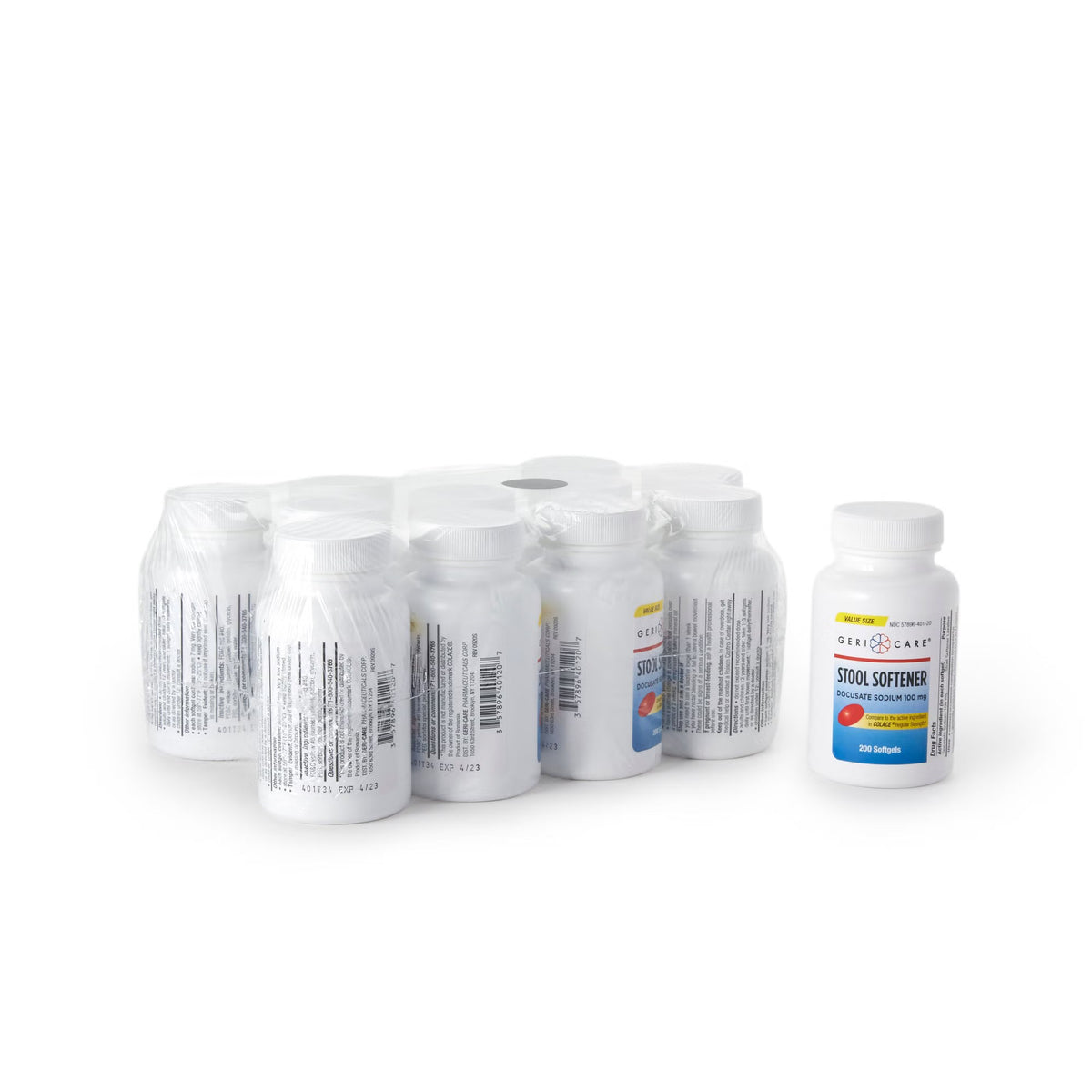 Geri-Care Stool Softener, Docusate Sodium 100 mg, Softgel - 401-20-GCP - LL Medico
