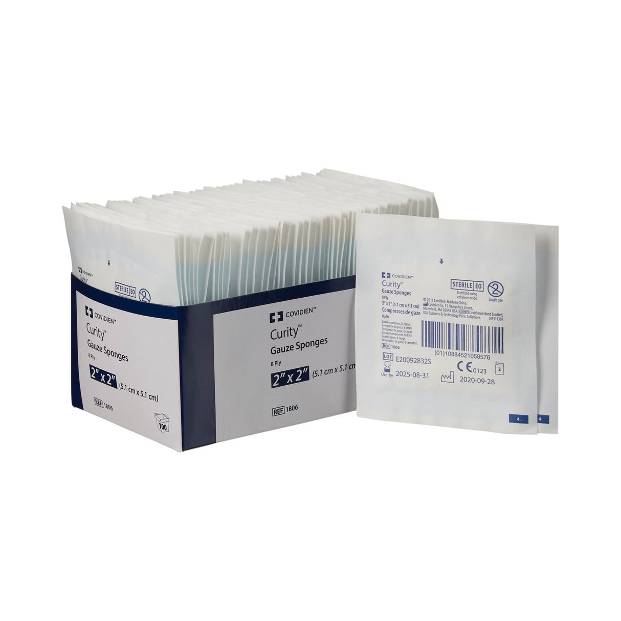 Curity Gauze Sponges, Sterile, 8-Ply, 2 x 2 in - 1806 - LL Medico