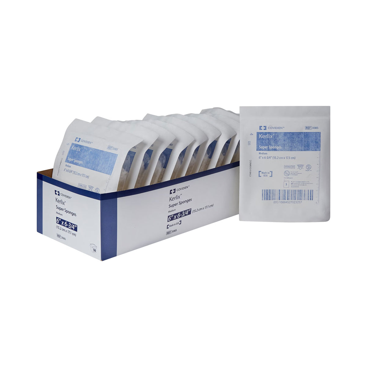 Covidien Kerlix Super Sponge, Sterile, Medium, 6" x 6-3/4", 12-Ply - 3085- - LL Medico