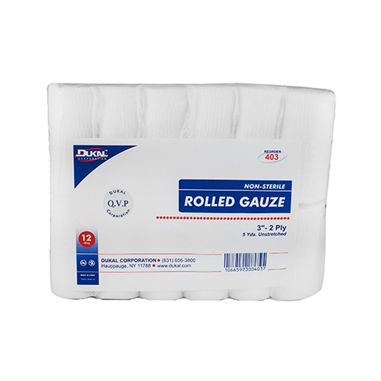 Dukal Conforming Bandage, 2 Inch x 5 Yard, Two-Ply