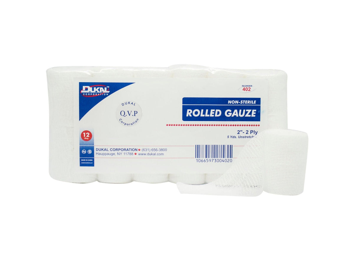 Dukal Conforming Bandage, 2 Inch x 5 Yard, Two-Ply