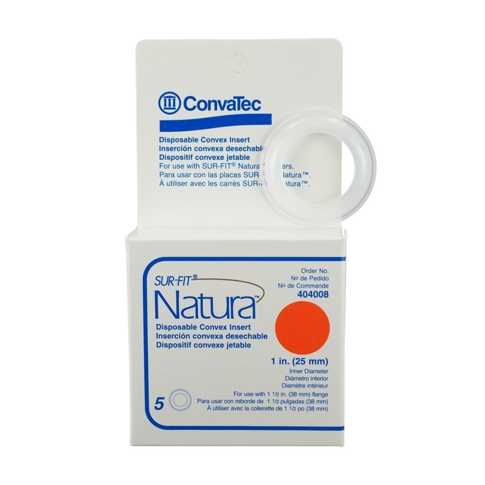 ConvaTec Sur-Fit Natura Convex Insert for use with 38mm Skin Barriers, Fits 25mm Stomas