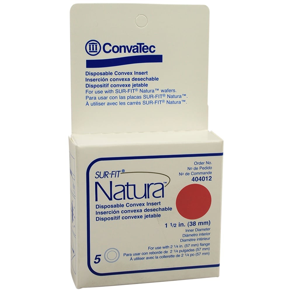 ConvaTec Sur-Fit Natura Convex Insert for use with 38mm Skin Barriers, Fits 25mm Stomas
