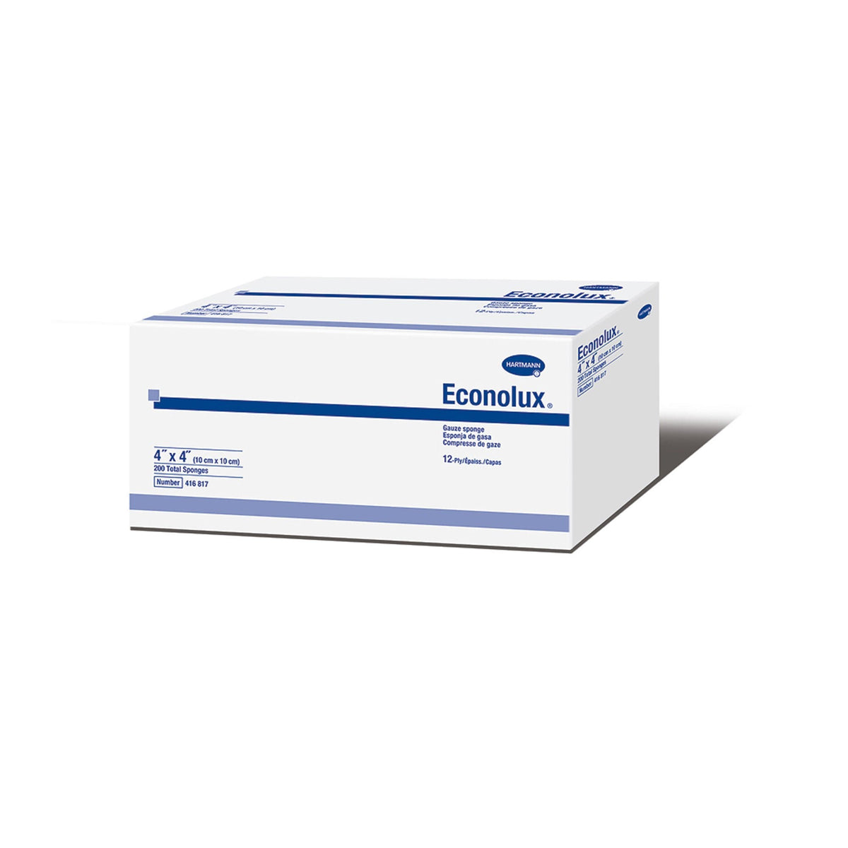 Hartmann Econolux Gauze Sponge, 4 x 4 Inch, 12-Ply