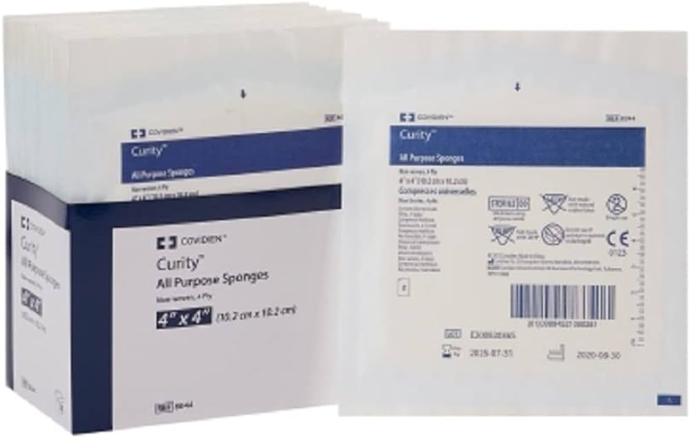 Curity Sterile Nonwoven Sponge, 4 x 4 Inch, 4-Ply