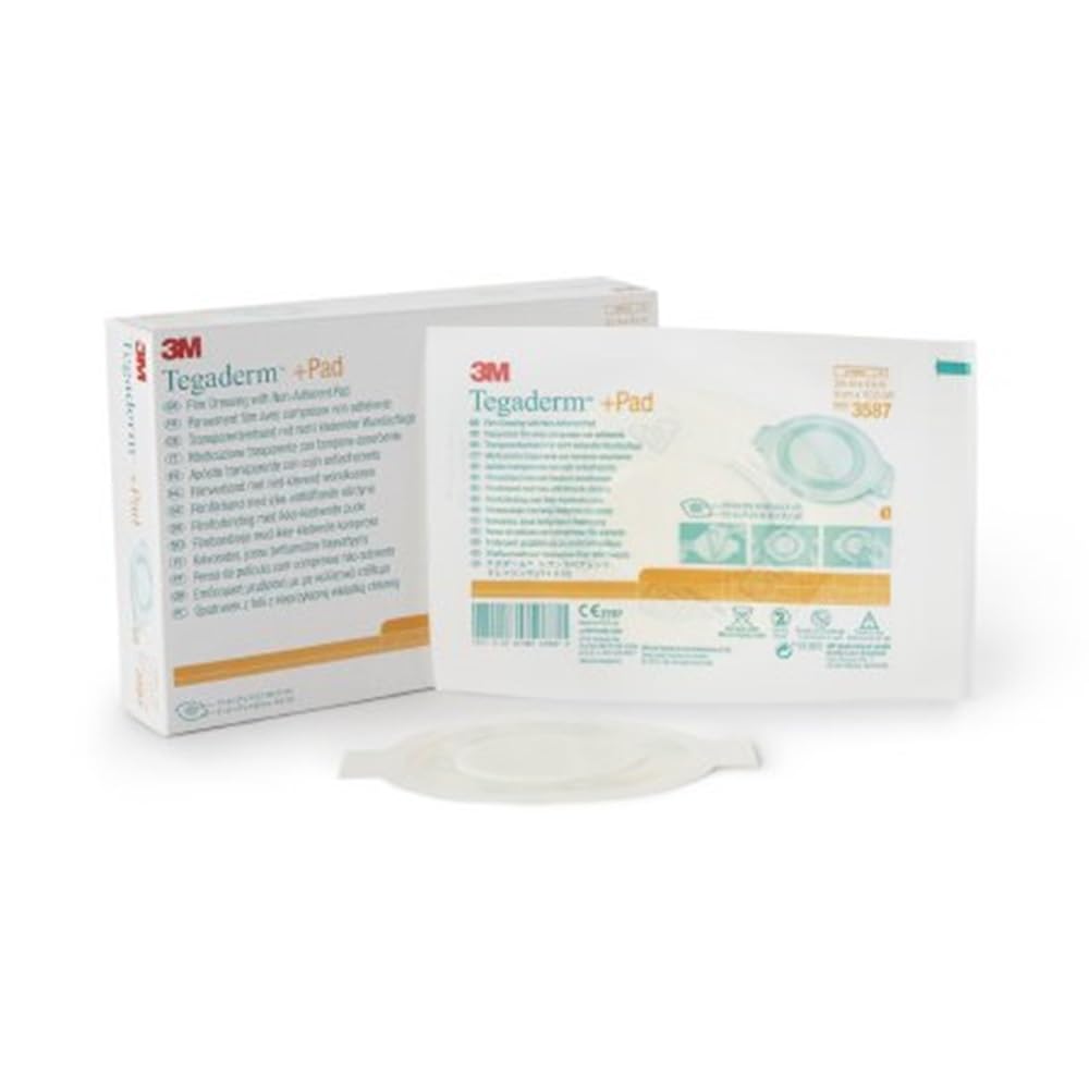 3M Tegaderm Transparent Film Dressing with Pad, 3.5 x 4 Inch