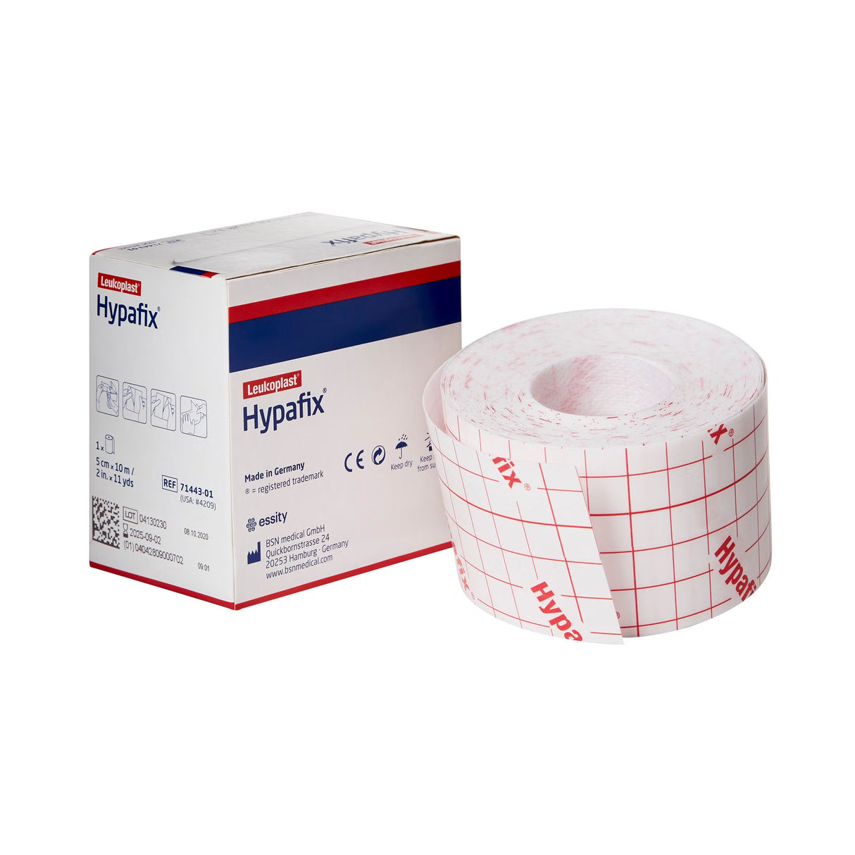 BSN Medical Hypafix Nonwoven Dressing Retention Tape, White, Non-Sterile, 2" x 10 Yard - 4209 - LL Medico