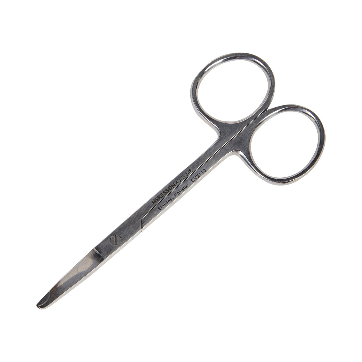 McKesson Spencer Stitch Scissors, 3.5" Length, Office Grade, Stainless Steel, NonSterile, Finger Ring Handle, Straight, Blunt Tip - 43-2-346 - LL Medico
