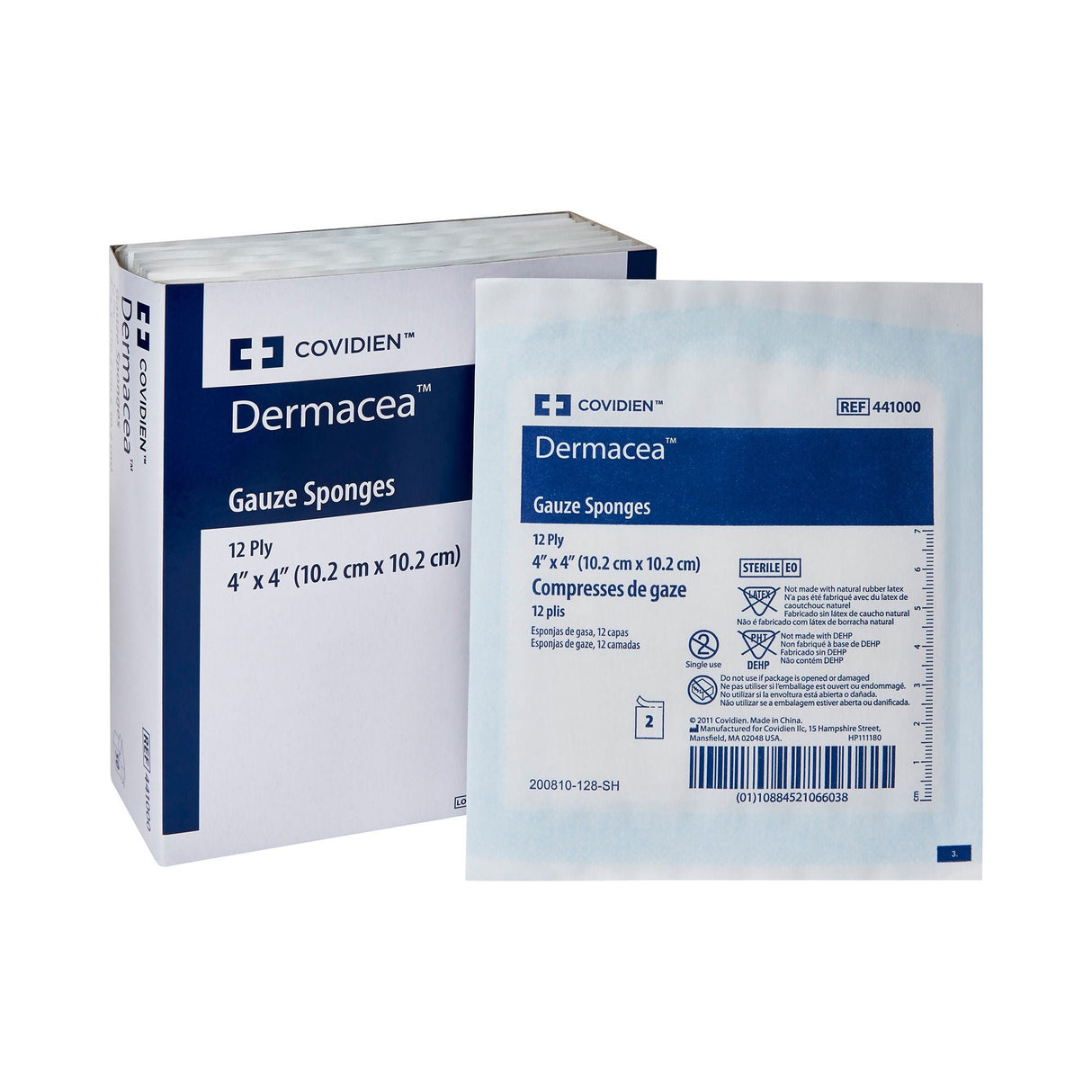 Cardinal Health Dermacea Sterile Gauze Sponge, 4 x 4 Inch, 12-Ply