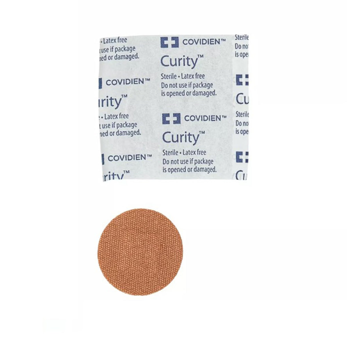 Cardinal Health Curity Adhesive Spot Bandage, 7/8 Inch Round