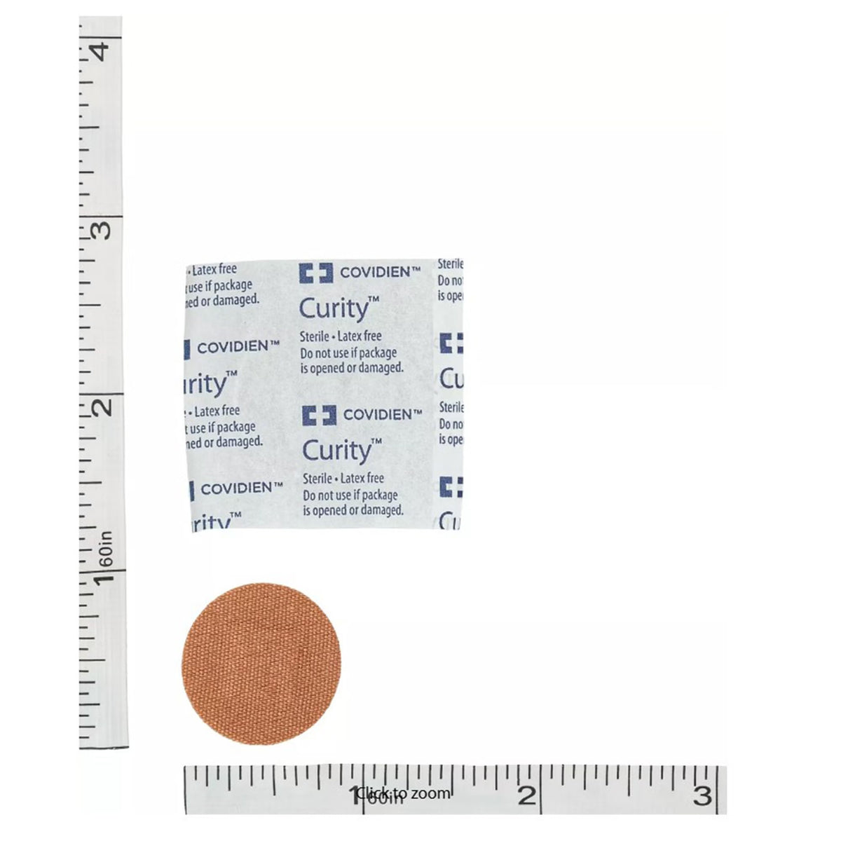 Cardinal Health Curity Adhesive Spot Bandage, 7/8 Inch Round