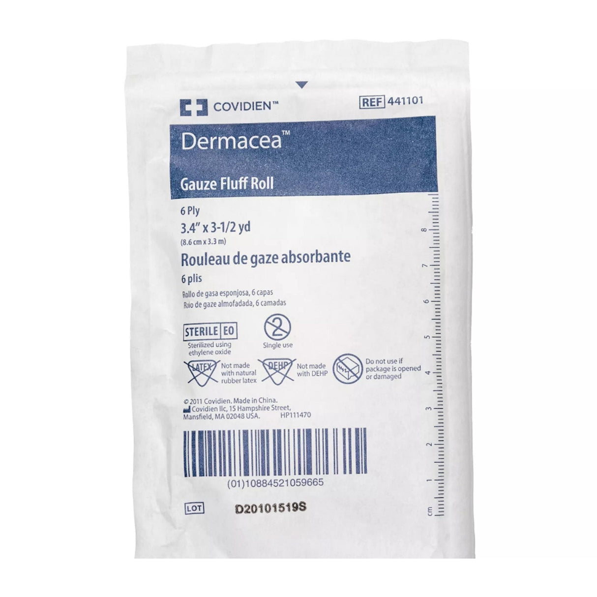 Cardinal Health Dermacea Sterile Fluff Bandage Roll, 3-2/5 Inch x 3-1/2 Yard, 6-Ply