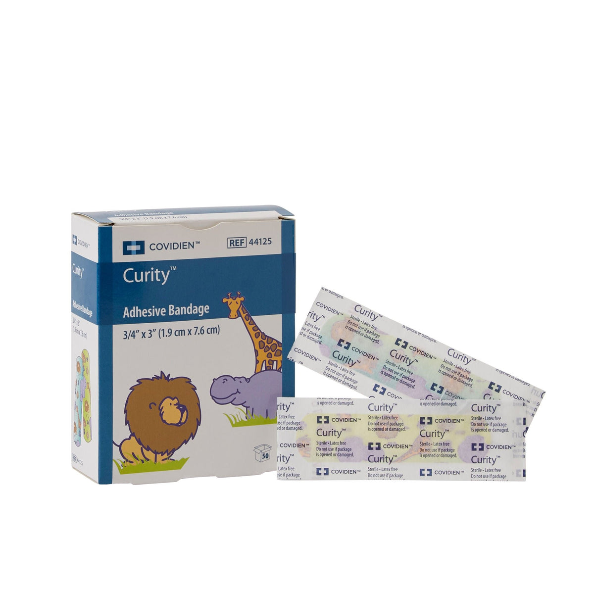 Cardinal Health Curity Zoo Design Adhesive Strip, ¾ x 3 Inch