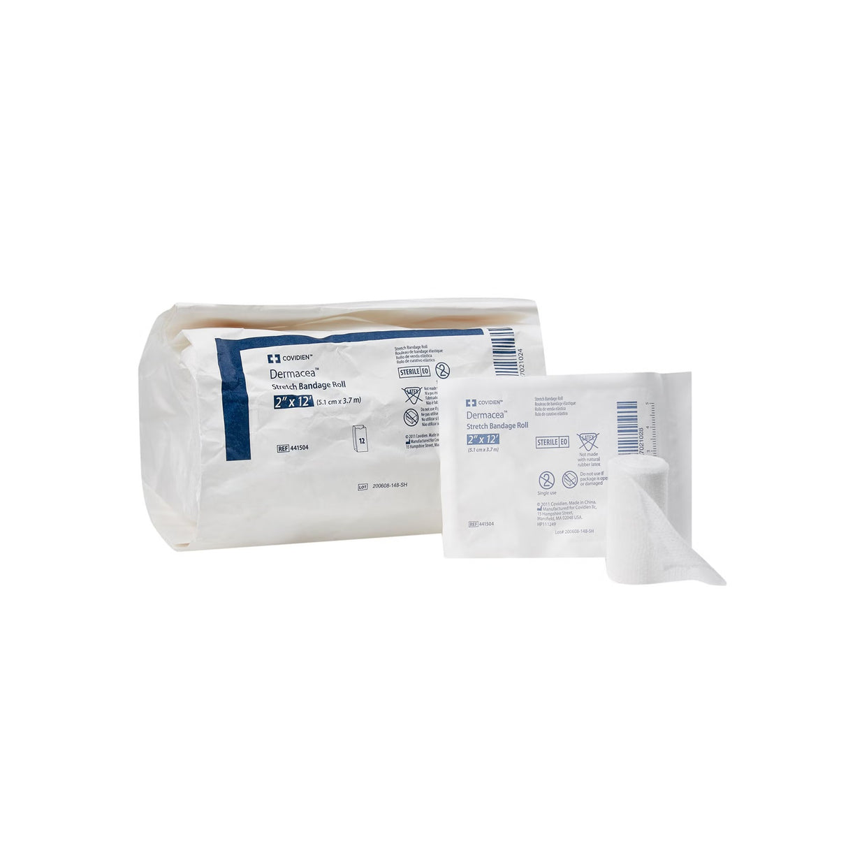 Cardinal Health Dermacea Sterile Conforming Bandage, 2 Inch x 4 Yard, One-Ply