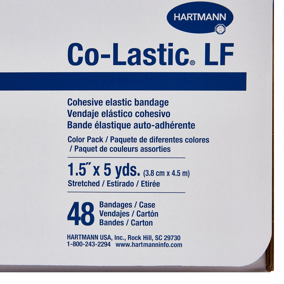 Co-Lastic Cohesive Bandage, Self-Adherent Closure, Assorted Colors, Elastic, NonSterile, Standard Compression - LL Medico