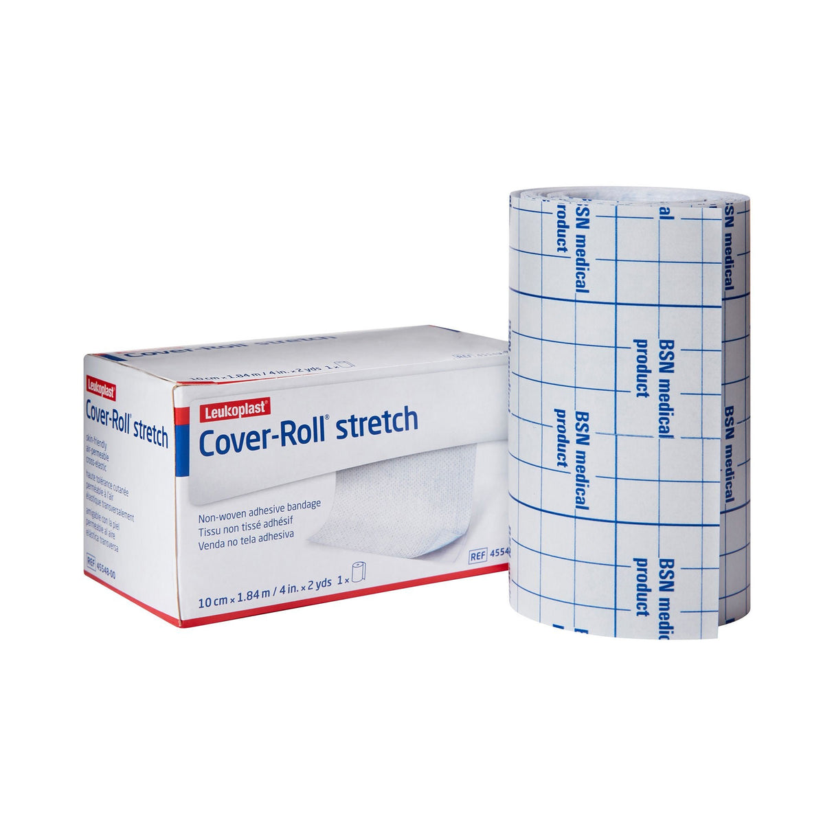 BSN Medical Cover-Roll Stretch Dressing Retention Tape with Liner 4 Inch x 2 Yard, White