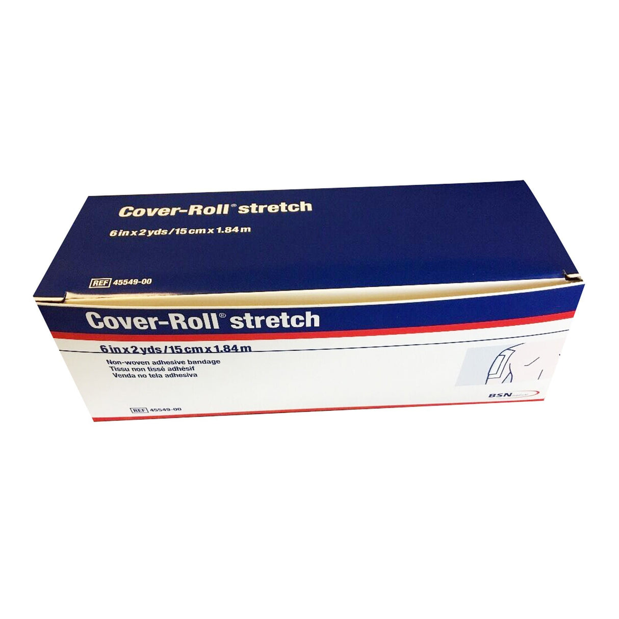 BSN Medical Cover-Roll Stretch Dressing Retention Tape with Liner, Non-Sterile, White, 6" x 2 Yard - 45549 - LL Medico