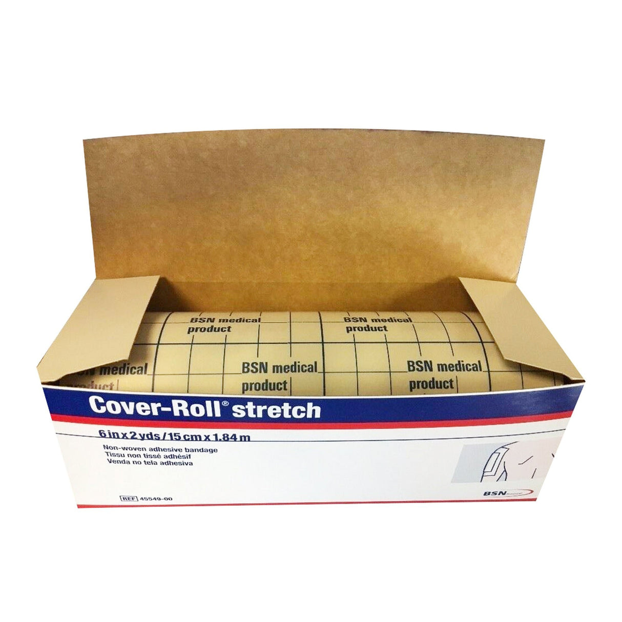 BSN Medical Cover-Roll Stretch Dressing Retention Tape with Liner, Non-Sterile, White, 6" x 2 Yard - 45549 - LL Medico