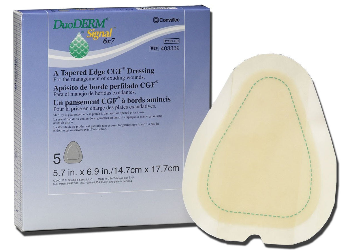 DuoDerm Extra Thin Hydrocolloid Dressing, 6 x 7 Inch Triangle