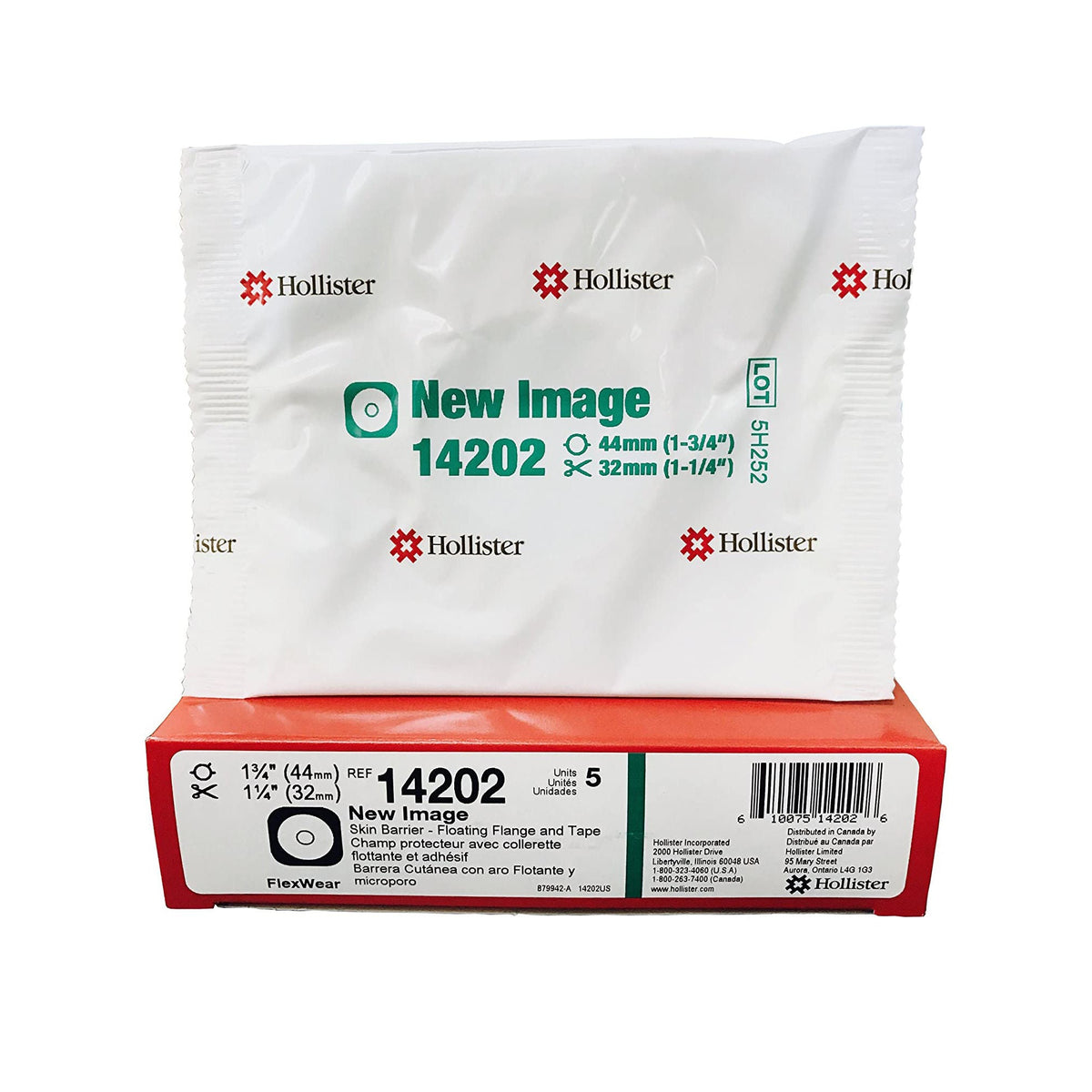 Hollister New Image Flextend Ostomy Skin Barrier, Cut-to-Fit, 44mm Flange, Up to 1 1/4" Stoma Opening - 14202 - LL Medico