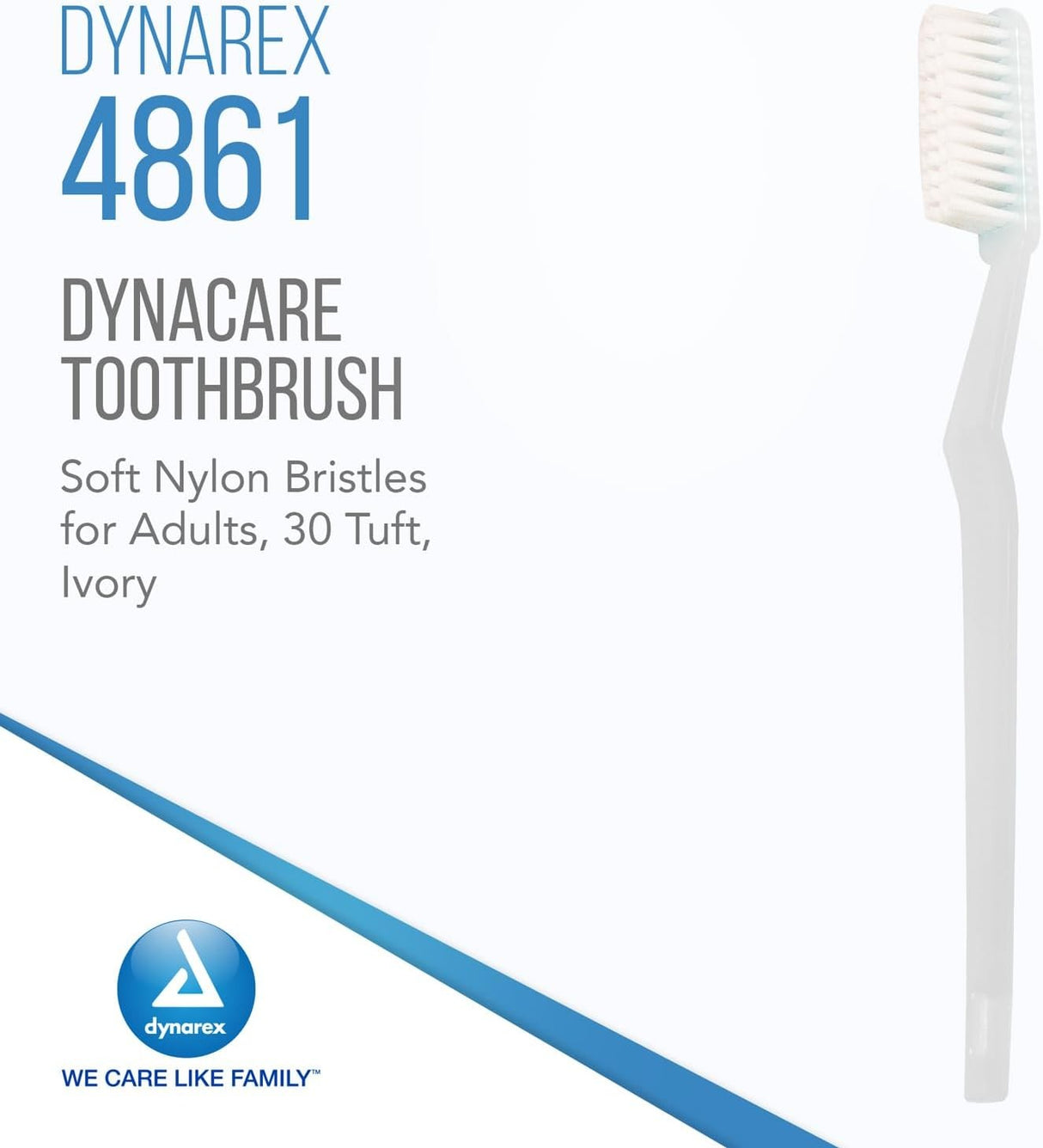 Dynarex Toothbrush, Ivory, 30 Tuft