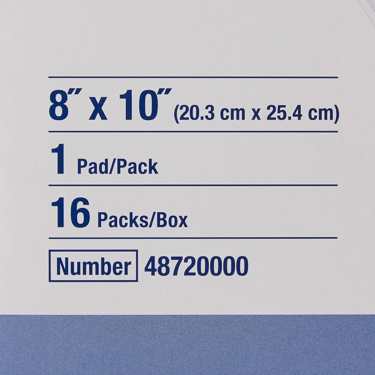 Sorbalux ABD Sterile Abdominal Pad, 8 x 10 Inch, One-Ply