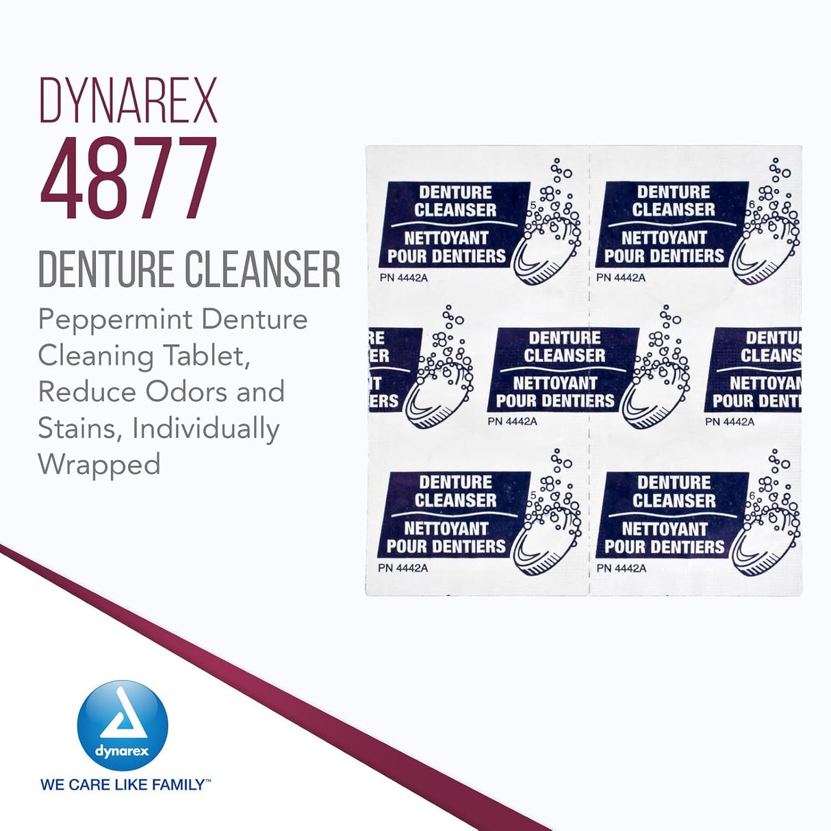 Dynarex Denture Cleanser Tablets