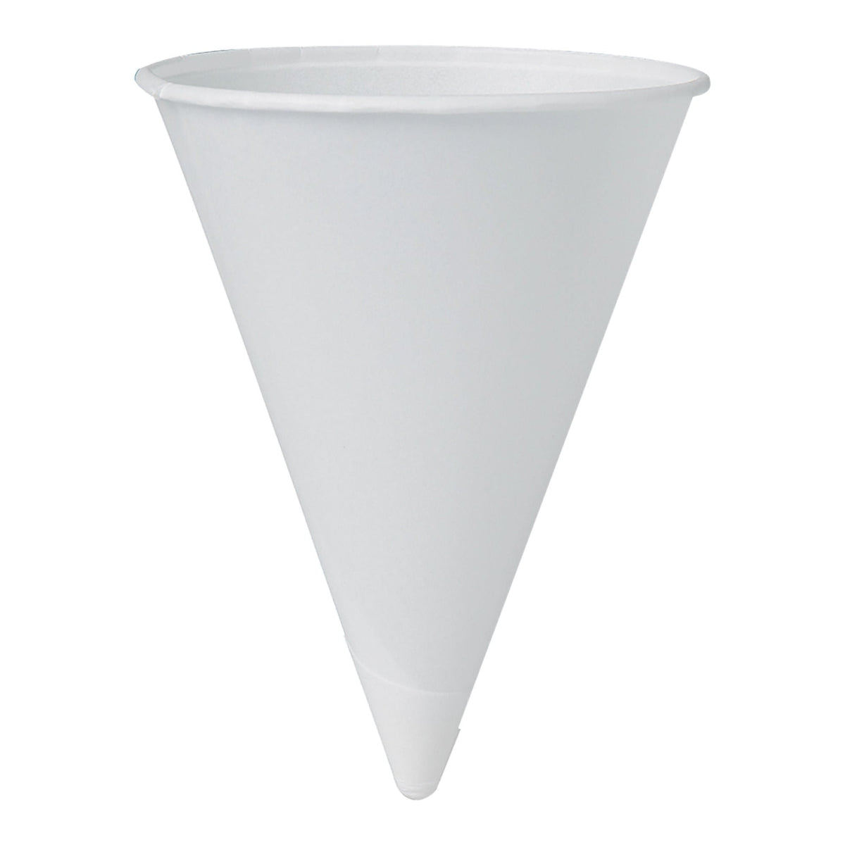 Bare Paper Cone Drinking Cup, 4 oz, White, Paper, Disposable - 4R-2050 - LL Medico