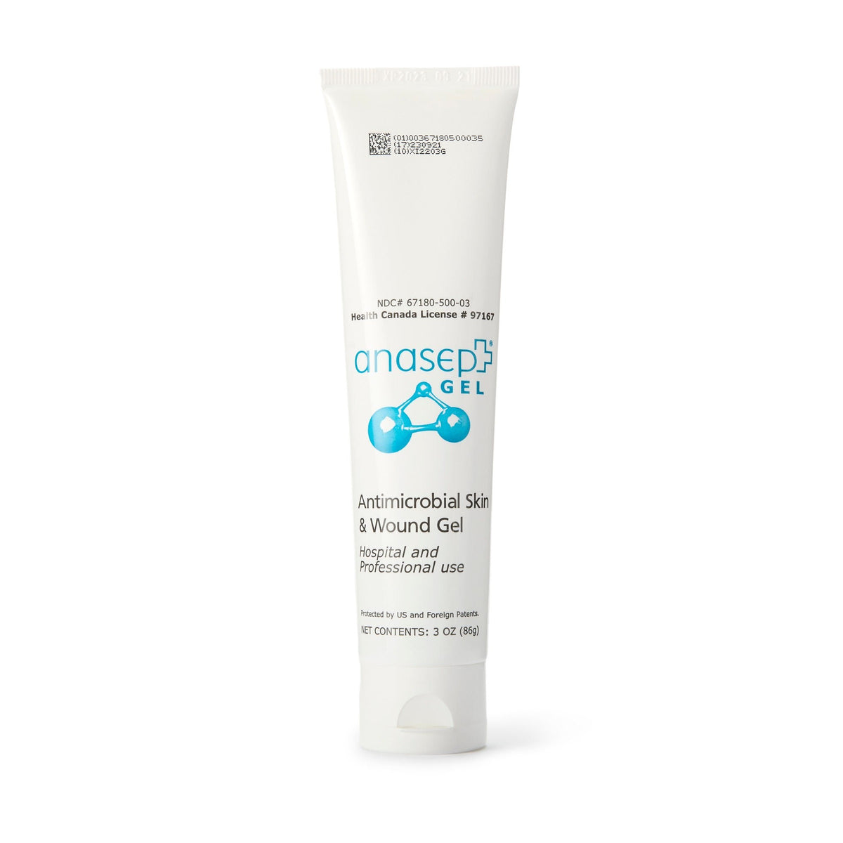 Anasept Antimicrobial Skin and Wound Gel, 3 oz Tube, Clear, Nonsterile, Amorphous Hydrogel - 5003G - LL Medico