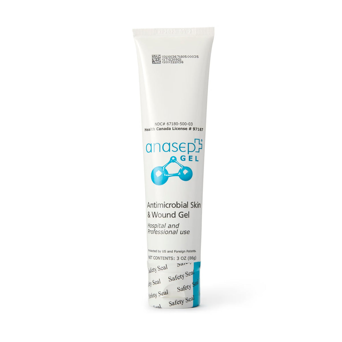 Anasept Antimicrobial Skin and Wound Gel, 3 oz Tube, Clear, Nonsterile, Amorphous Hydrogel - 5003G - LL Medico