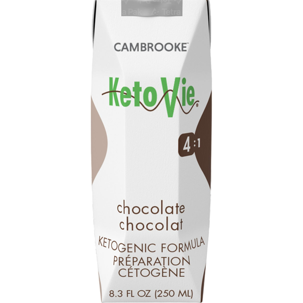 KetoVie 4:1 Ketogenic Oral Supplement, Chocolate, 8.5 oz